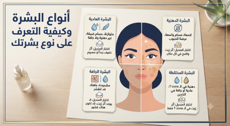 انواع البشرة وكيفية التعرف علي نوع بشرتك